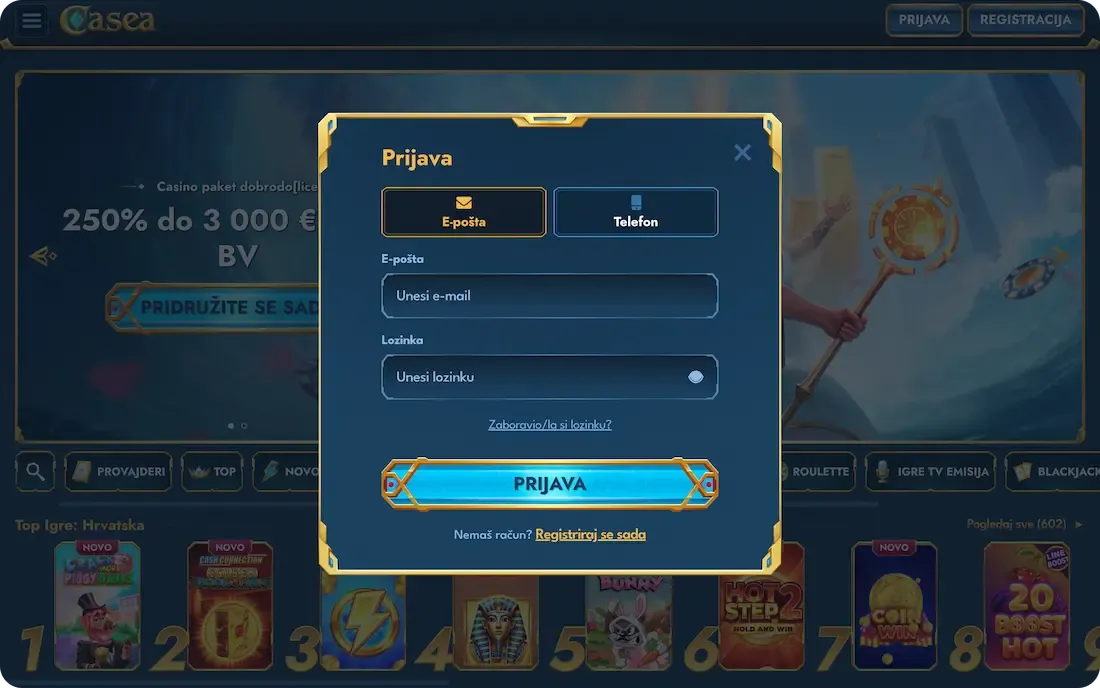 casea casino prijava email