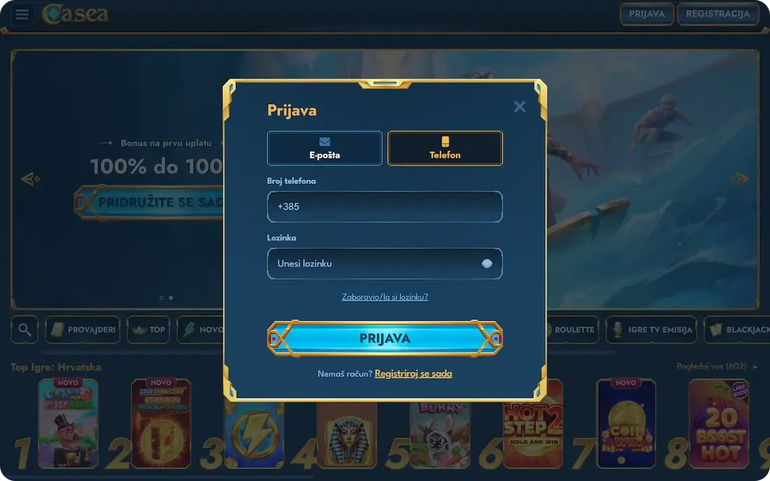 casea casino prijava telefon